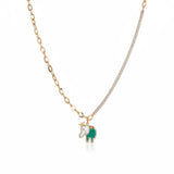 18K Gold Necklace with Embellished Elephant Pendant