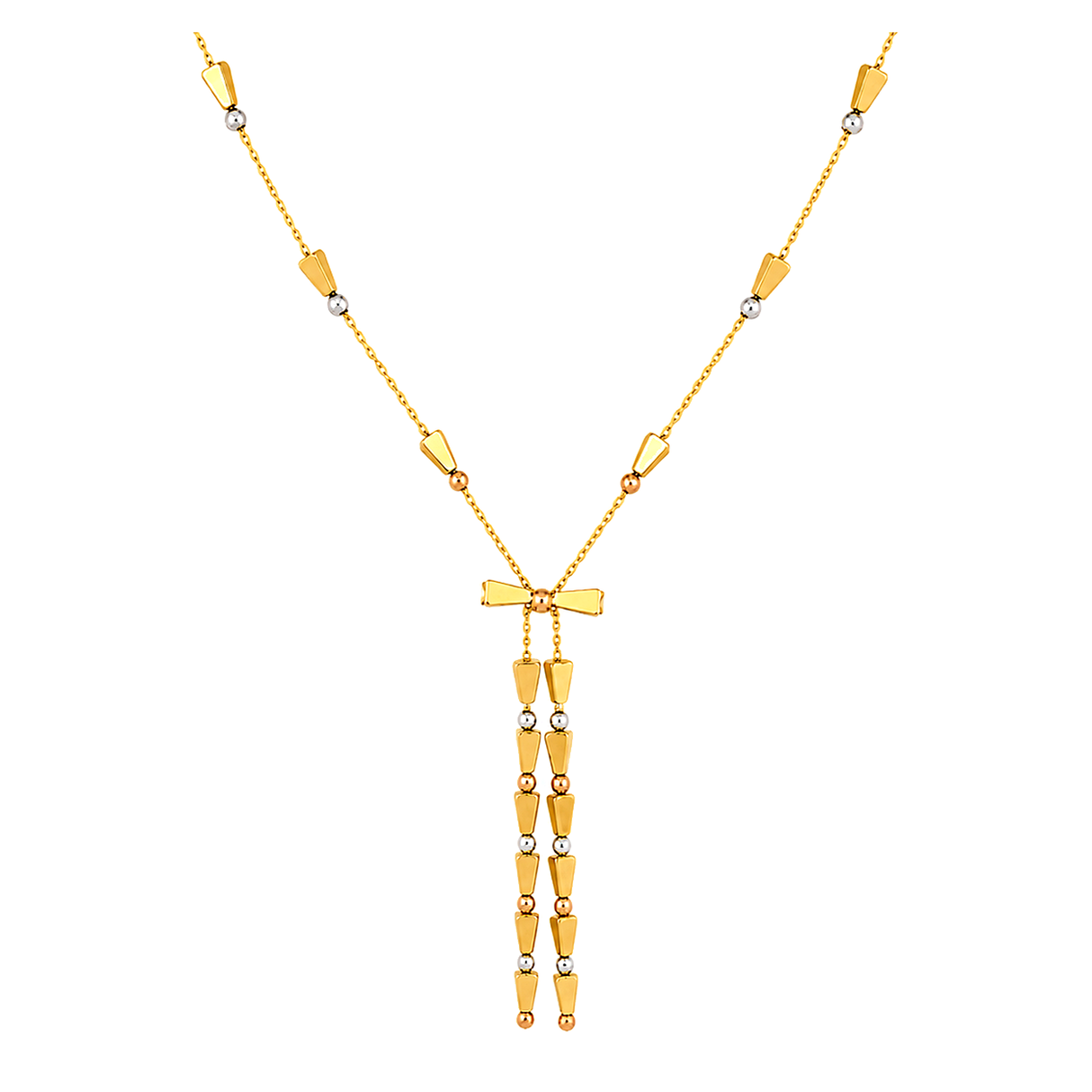 18K Gold Necklace Path of Light Design