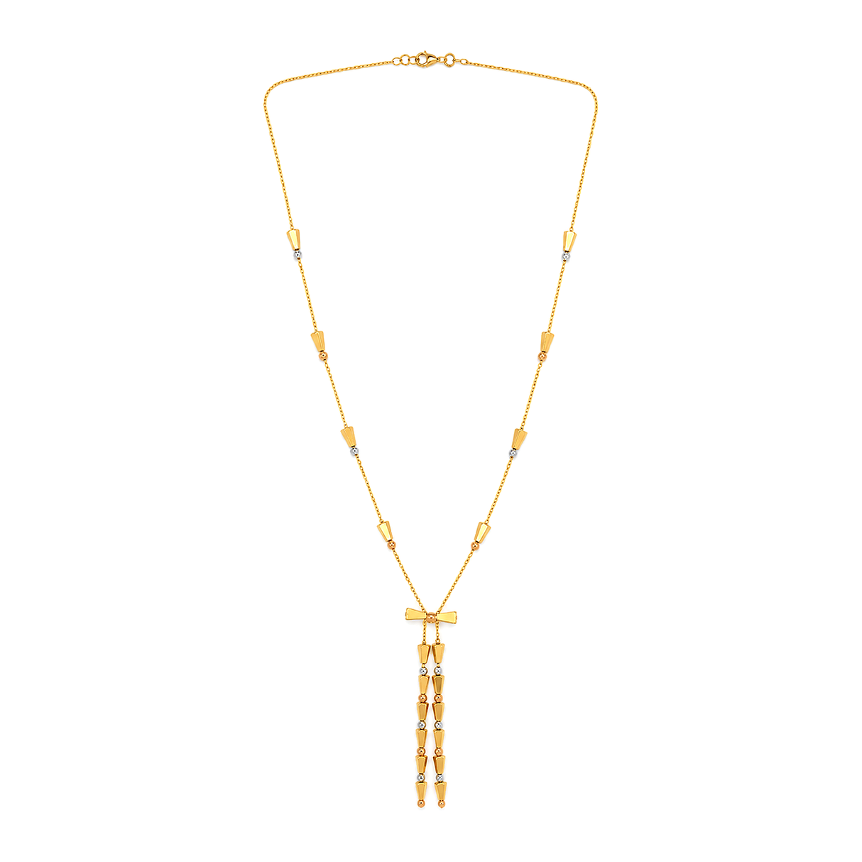 18K Gold Necklace Path of Light Design