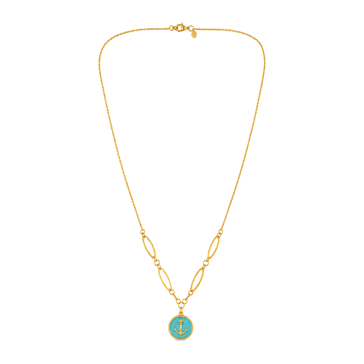 18K Gold Necklace Traquise Circle Design
