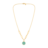 18K Gold Necklace Traquise Circle Design