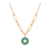 18K Gold Necklace Star Design