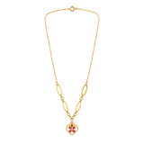 18K Gold Necklace Sprouting Heart Design