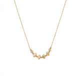 18K Gold Necklace with Squares Design