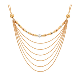 18K Gold Pendant with Eight Layer Statement Design