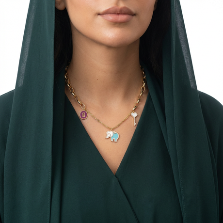 18K Gold Pendant with Rings Pendants Design
