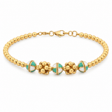 18K Gold Bracelet Classic Beads Design