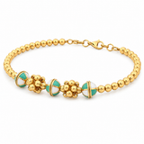 18K Gold Bracelet Classic Beads Design