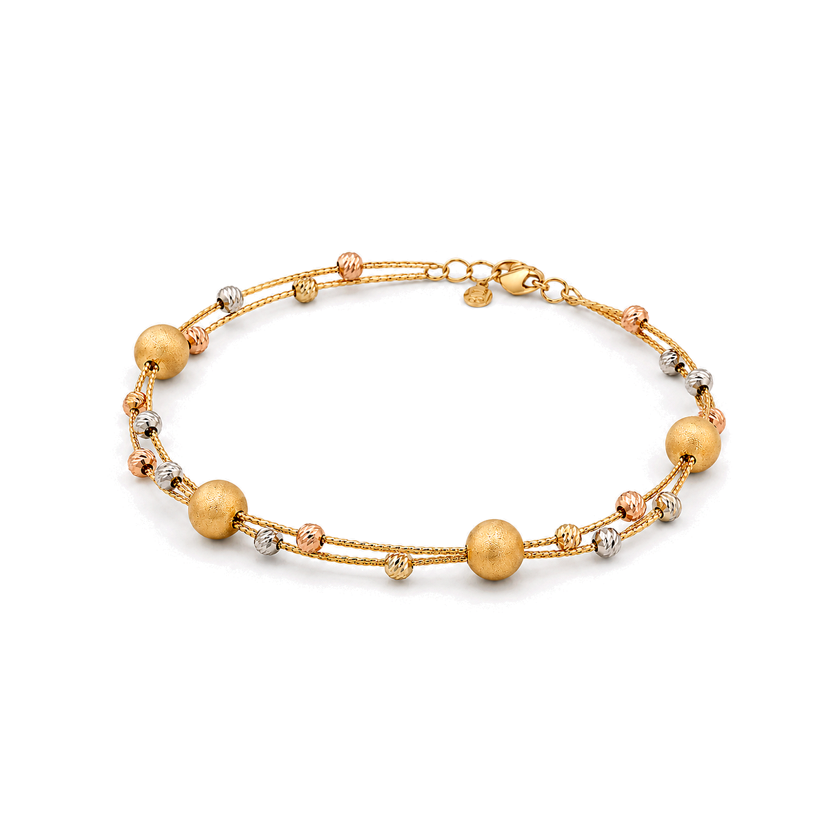 18K Gold Bracelet Classic Small Circles Design