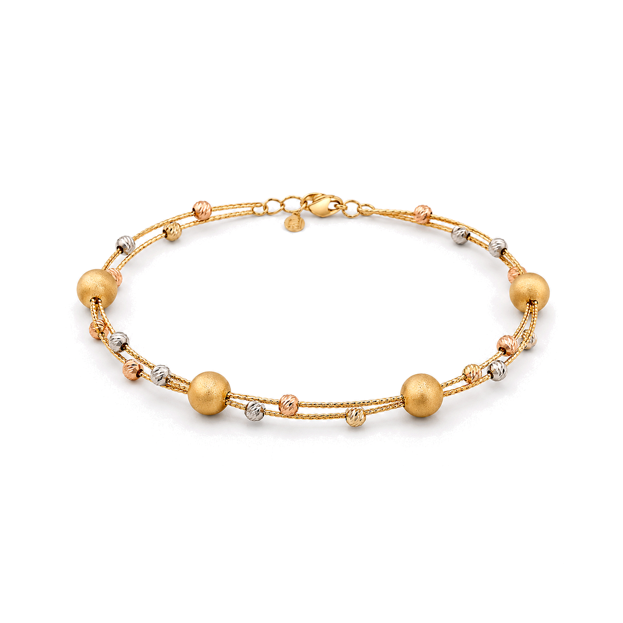 18K Gold Bracelet Classic Small Circles Design