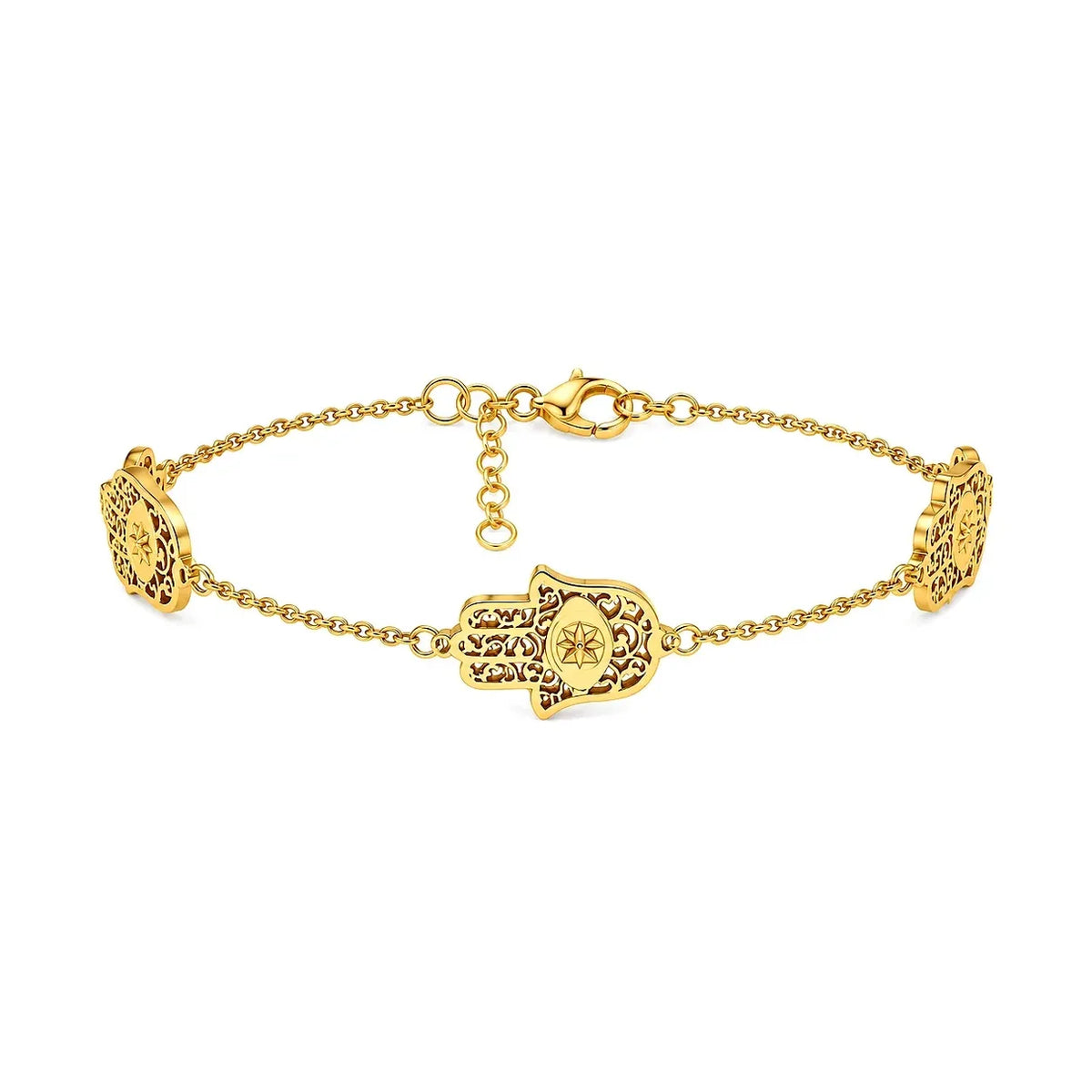 18K Chain Bracelet with Lucky Design