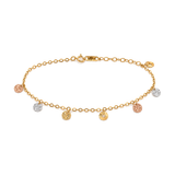 18K Chain Bracelet with Circles Design
