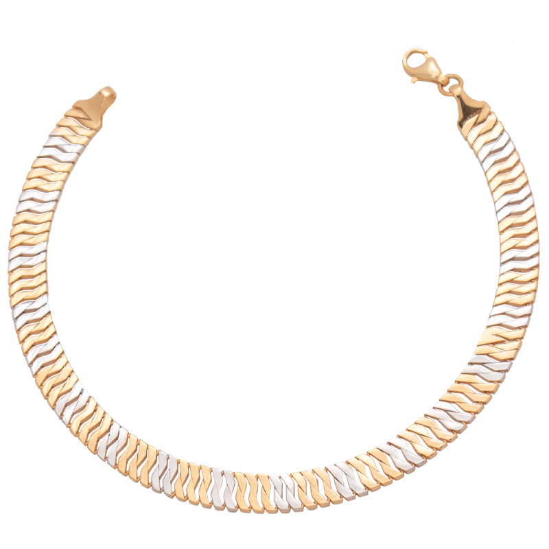 أنسيال ذهب عيار 18 بتصميم مجدول