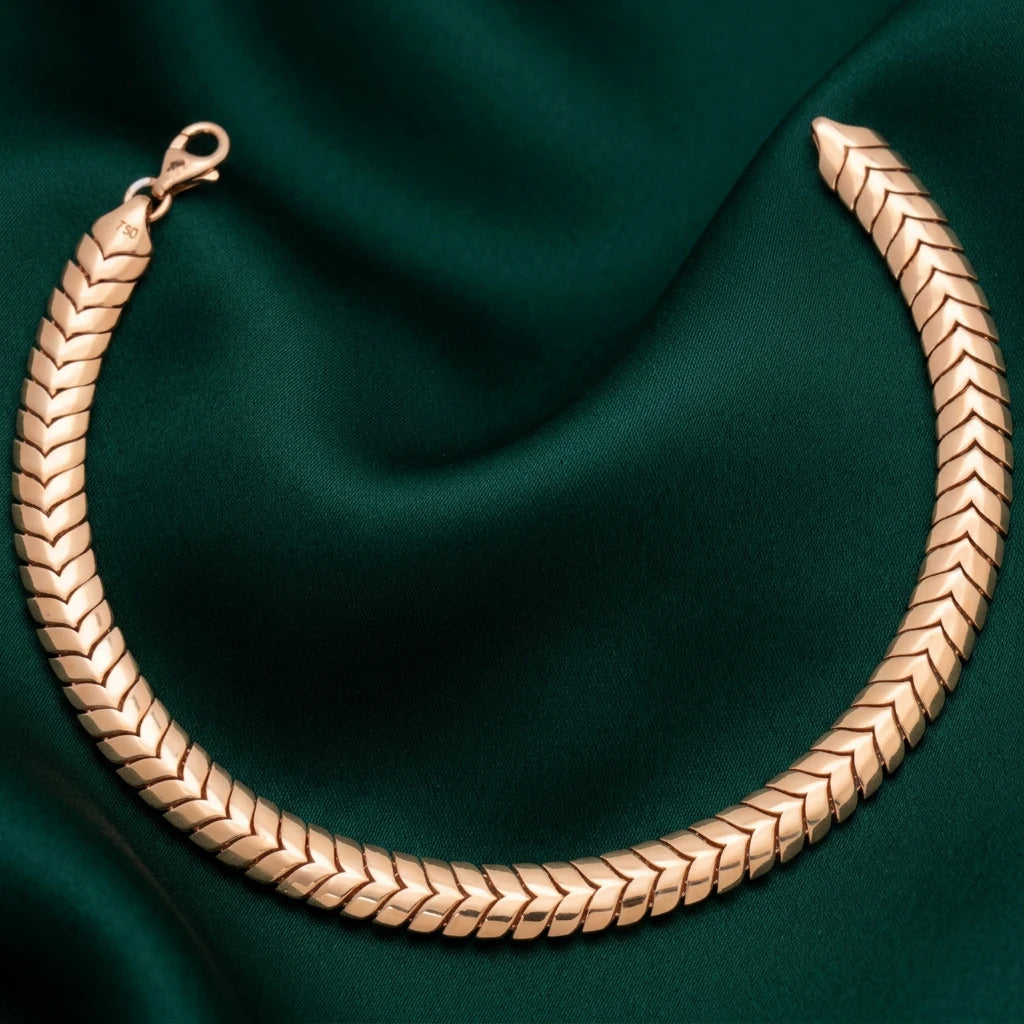 18K Gold Bracelet Sea Waves