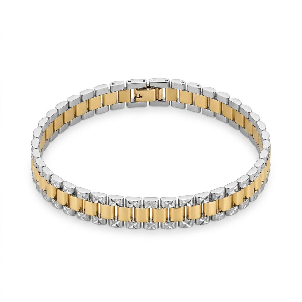 18K Gold Chain Bracelet with Harmonious Chain Design