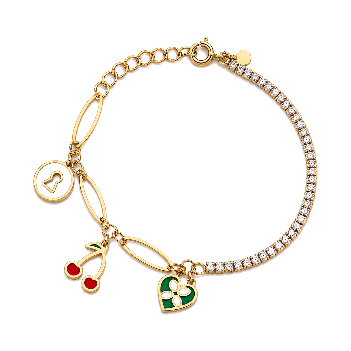 18K Chain Bracelet with Symbolic Design