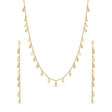 18K Gold Half Set with Geometric Pendant Touch