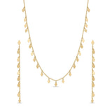 18K Gold Half Set with Geometric Pendant Touch