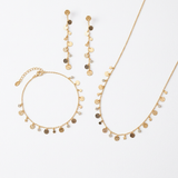 18K Gold Half Set with Assorted Dangling Pendants