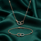 18K Half Gold Set Lovers