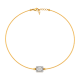 18K Gold Half Set with Studded Clasp Design