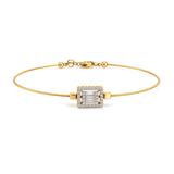 18K Gold Half Set with Studded Clasp Design