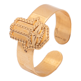 18K Gold Guardian Love Ring with Embellished Hand