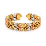 18K Gold Ring with Embellished Hoops Design
