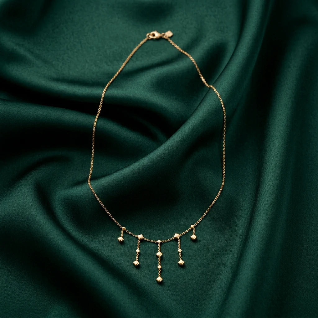 18K Gold Chain with Vega Five Graceful Chains Design