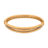 18K Gold Bracelet Interwoven Strips Design
