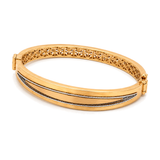 18K Gold Bracelet Interwoven Strips Design