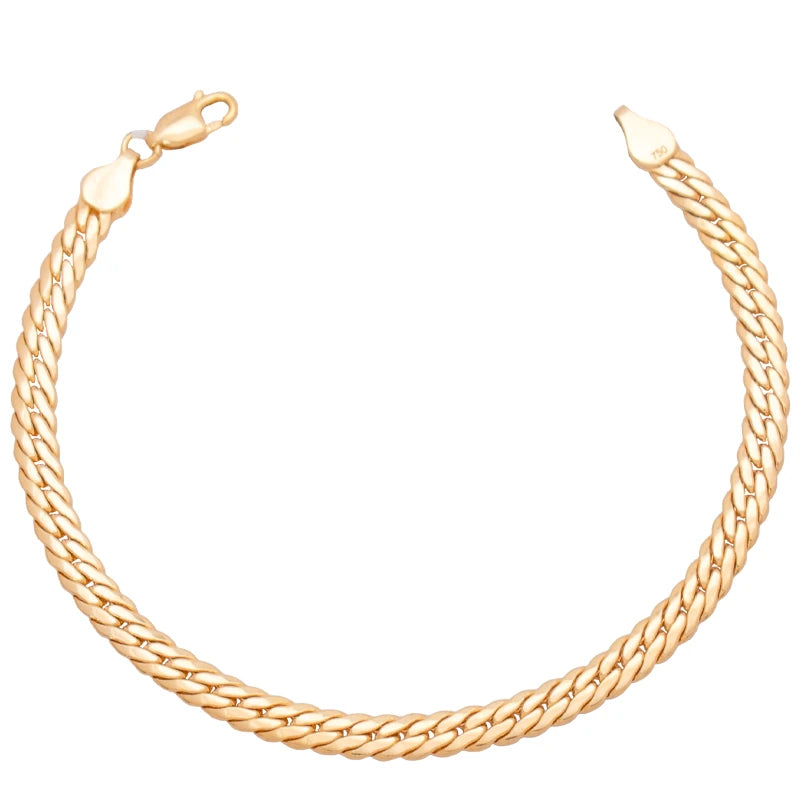 18K Gold Bracelet with Interwoven Details
