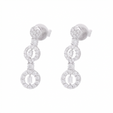 18K Gold Earrings with Long Dangling Design