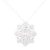 18K Gold Necklace with Ornate Square Design