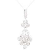 18K Gold Necklace with Geometric Floral Design