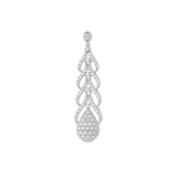 18K White Gold Pendant with Gradient Teardrop