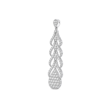 18K White Gold Pendant with Gradient Teardrop