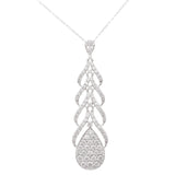 18K Gold Necklace with Gradient Teardrop Design