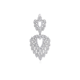 18K White Gold Pendant with Interlocking Leaves