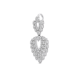 18K White Gold Pendant with Interlocking Leaves