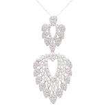 18K Gold Necklace with Interlocking Leaves Design