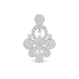 18K White Gold Pendant with Floral Design