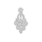 18K White Gold Pendant with Floral Design