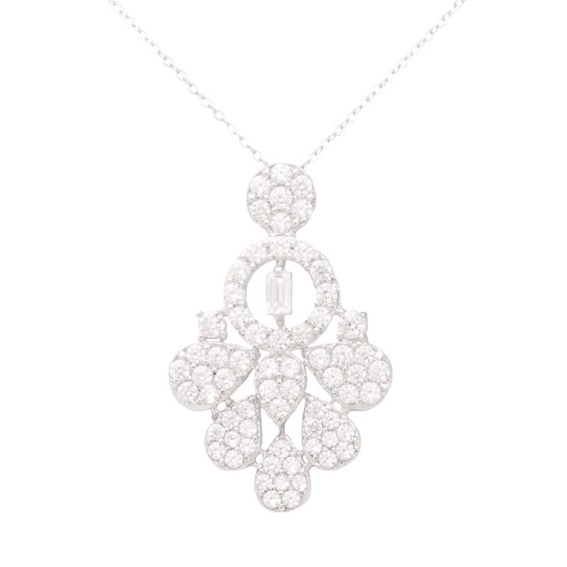 عقد  ذهب عيار 18 بتصميم زهرة