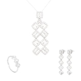18K Gold Half Set with Embellished Geometric Design