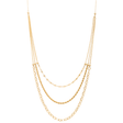 18K Gold Necklace with Three Delicate Layers Design
