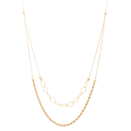 18K Gold Double-Layer Necklace