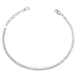 18K Chain Bracelet with Tennis Paved Stones Design