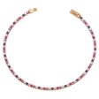 18K Gold Bracelet with Multi Color Stones