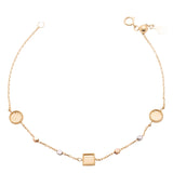 18K Gold Fluid Chain with Assorted Pendants